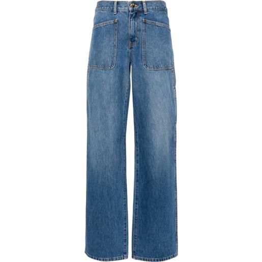 Tory Burch jeans a gamba ampia - blu