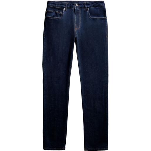 Fay jeans slim con applicazione - blu