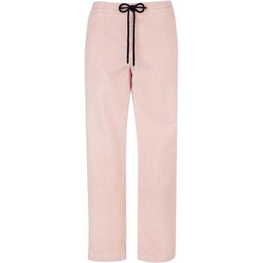 Vilebrequin pantaloni sportivi a coste clemence - rosa
