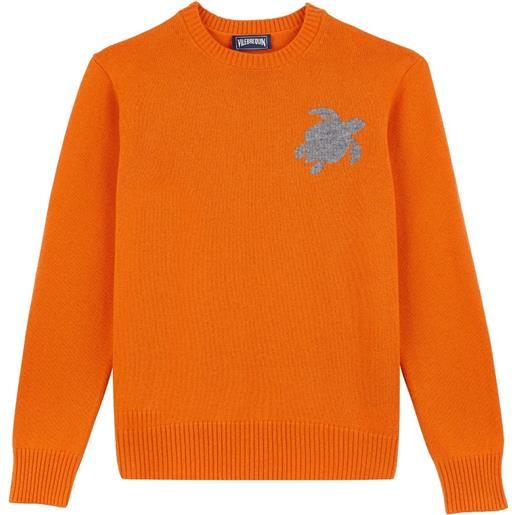 Vilebrequin maglione con logo - arancione