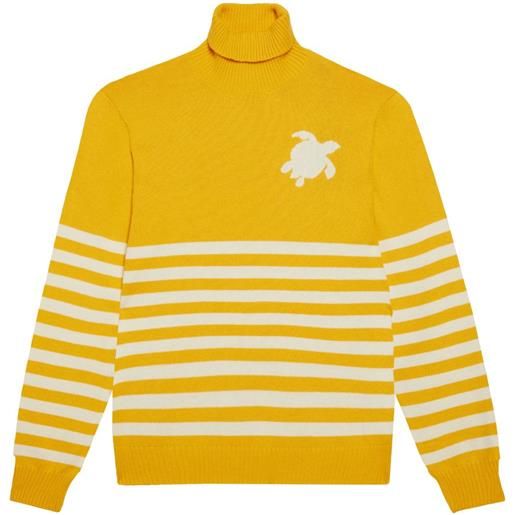 Vilebrequin maglione con logo - giallo