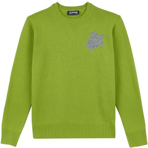 Vilebrequin maglione con logo - verde