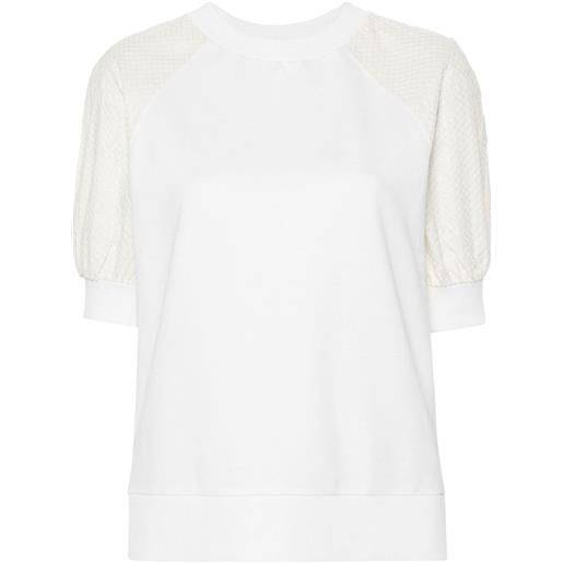 Moncler t-shirt con dettaglio lacci - bianco