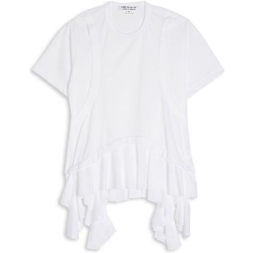 Comme Des Garçons Comme Des Garçons t-shirt con ruches - bianco