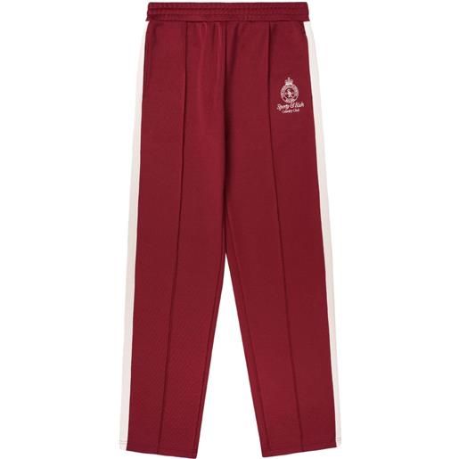 Sporty & Rich pantaloni sportivi crown - rosso