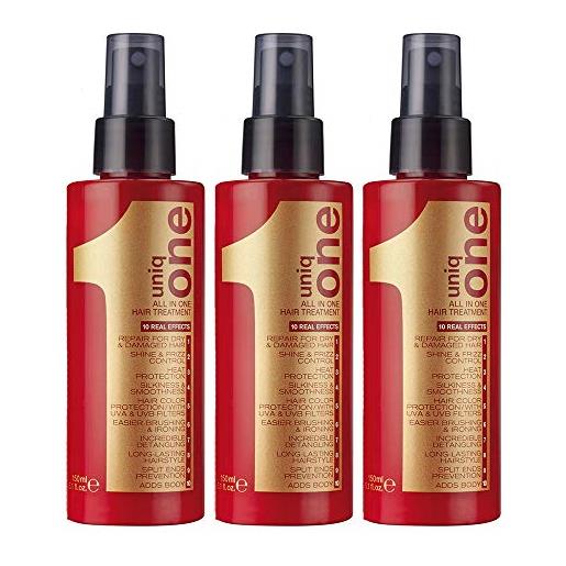 Revlon lozione per capelli all-in-one, set di tre confezioni di "uniq one" da 150 ml