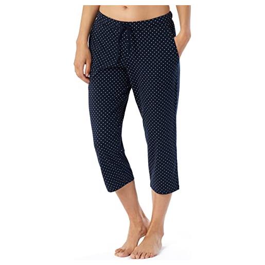 Schiesser mix + relax-pantaloni a 3/4 pigiama, oscurante, blu scuro 179270, 50 donna