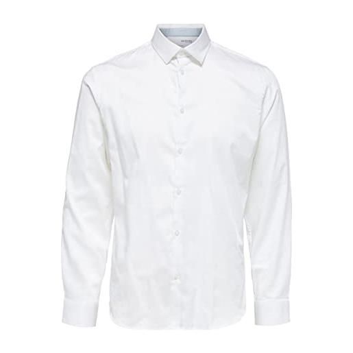 SELECTED HOMME flex camicia, bianco (bright white 1), s uomo