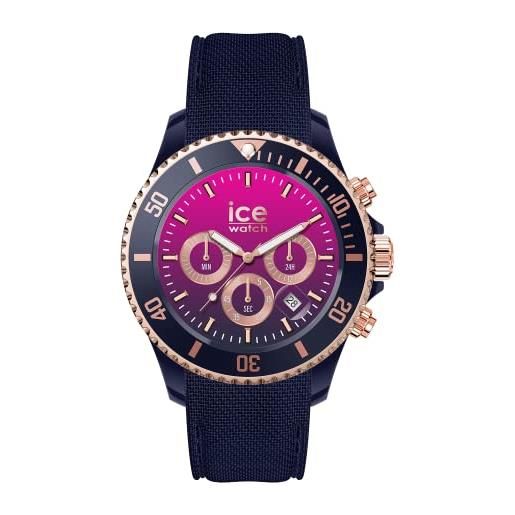 Ice-watch - ice chrono dark blue pink - orologio blu da donna con cinturino in silicone - chrono - 021642 (medium)