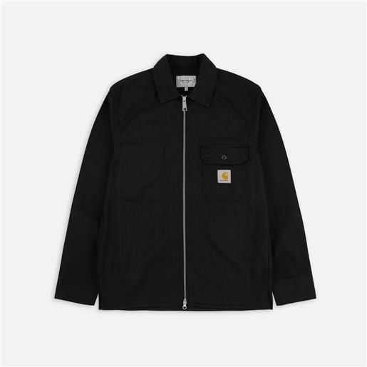 Carhartt WIP rainer shirt jacket black garment dyed uomo