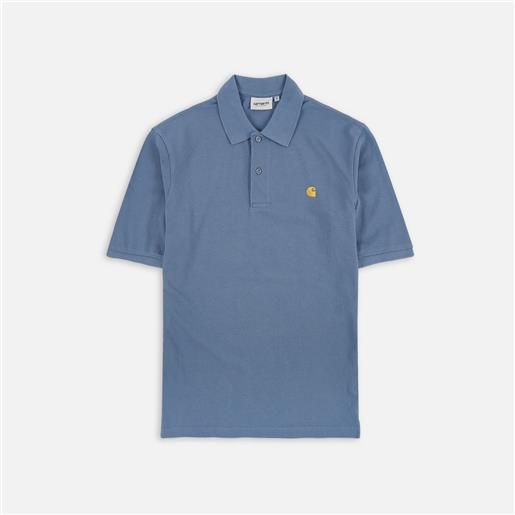 Carhartt WIP chase pique polo shirt sorrent/gold uomo