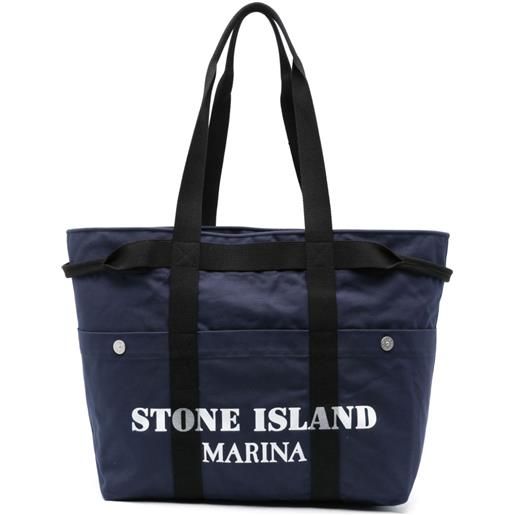 Stone Island borsa tote marina - blu