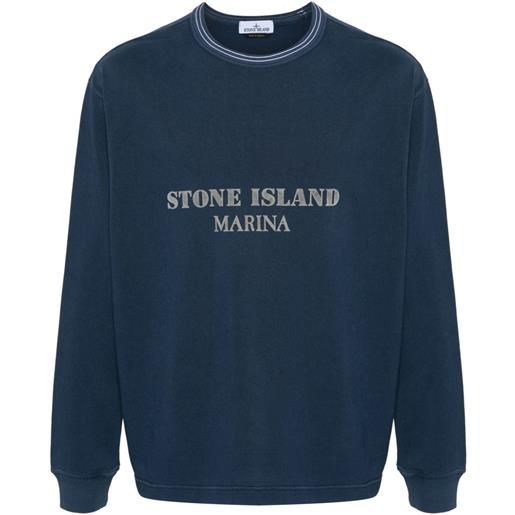 Stone Island felpa con stampa - blu