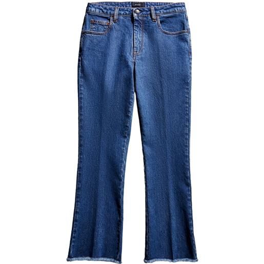 Fay pantaloni crop svasati - blu