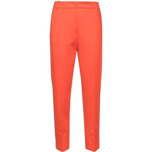 PINKO pantaloni crop a vita media - arancione