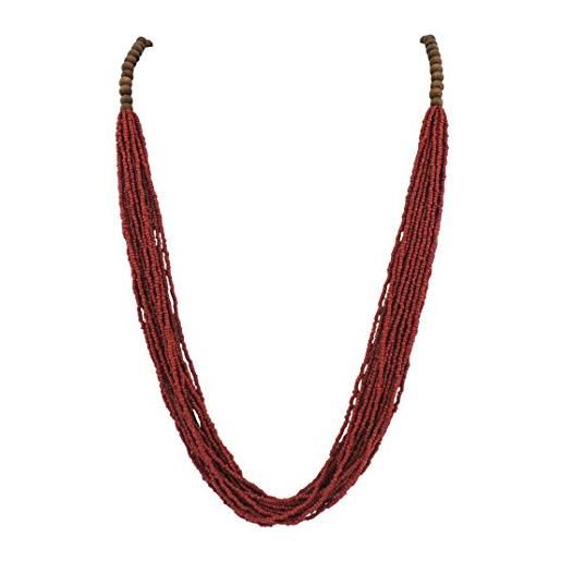 Bocar collana lunga in rilievo fatta a mano a lunga fila con confezione regalo (nk-10407=wine)