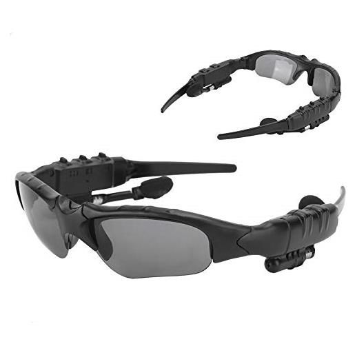 Goshyda occhiali polarizzati bluetooth, occhiali da sole wireless portatili intelligenti 5.0 occhiali sportivi da guida con auricolari stereo, per parlare, ascoltare musica(lente gialla)