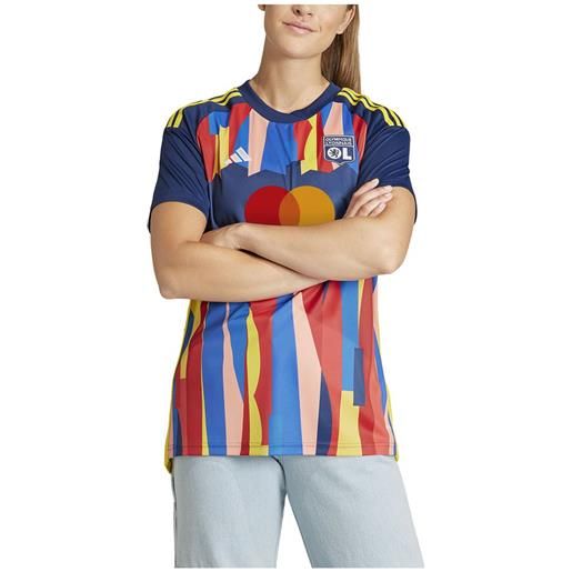 Adidas olympique lyon 23/24 woman short sleeve t-shirt third multicolor m