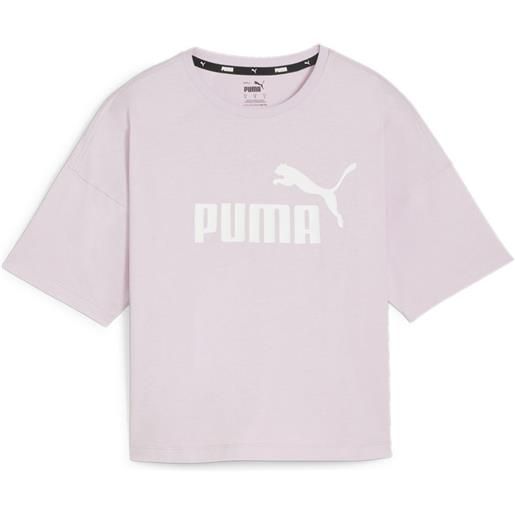 PUMA t-shirt corta con logo essentials donna