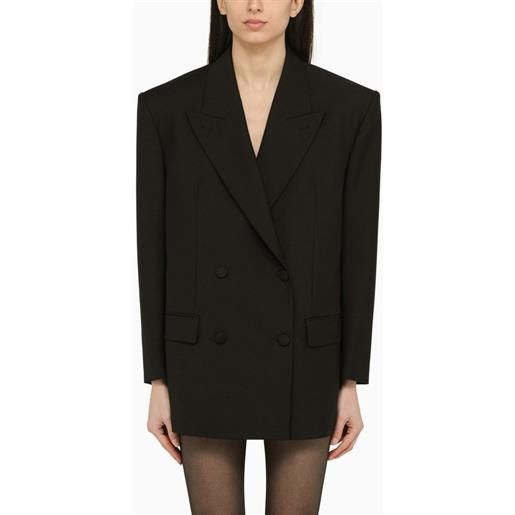 Givenchy giacca doppiopetto oversize nera in lana