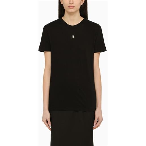 Givenchy t-shirt drappeggiata nera in cotone