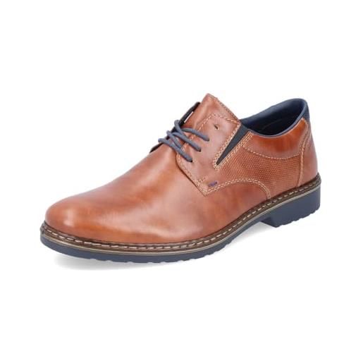 Rieker uomo scarpe stringate 16505, uomini scarpa da affari, soletta removibile, elegante, scarpa bassa, lacci, marrone (braun / 24), 45 eu / 10.5 uk