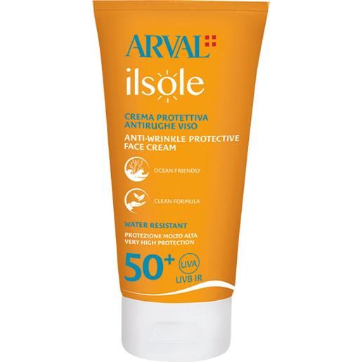 Arval crema protettiva antirughe viso spf50+ 50ml solare viso alta prot. 