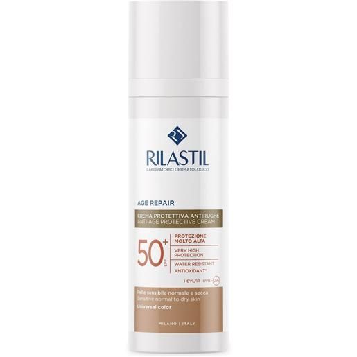 Rilastil age repair crema spf50+ universal color 50ml solare viso alta prot. 