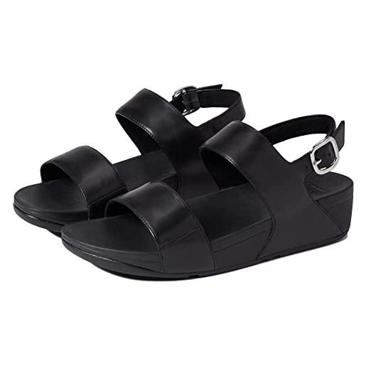 Fitflop lulu leather back-strap sandals, sandali donna, nero (all black), 37 eu