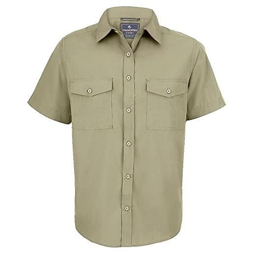 Craghoppers expert kiwi s/s camicia button-down, grigio (pebble), xl uomo