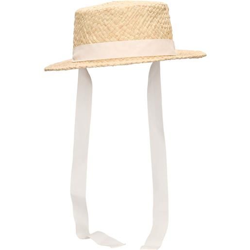 BONPOINT cappello bucket in rafia / laccino