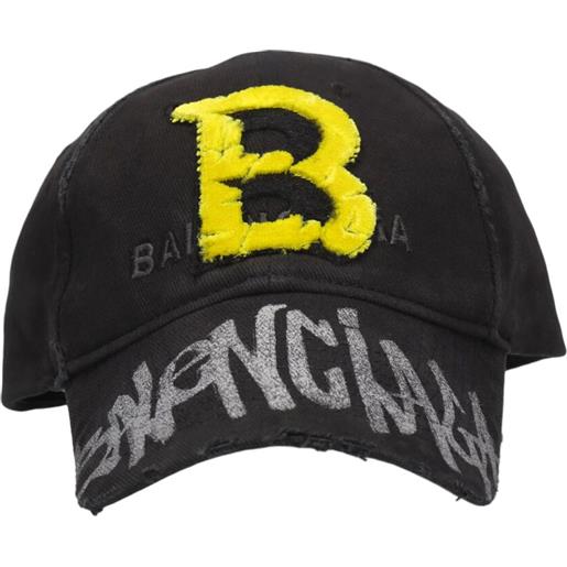 BALENCIAGA logo upcycled cotton cap