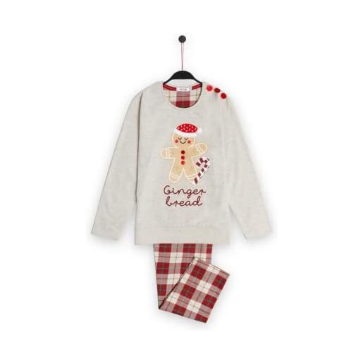 Admas, pigiama bambina natalizio in caldo cotone 56214 (6 anni)