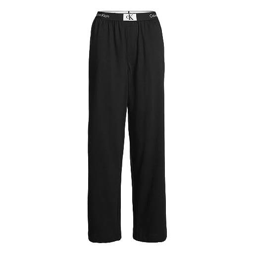 Calvin Klein pantalone pigiama donna lungo, nero (black), l