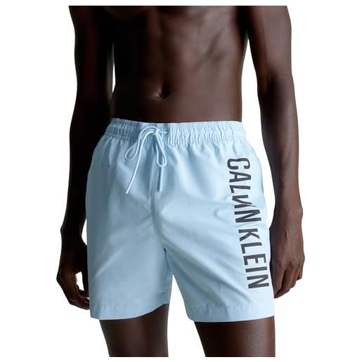 Calvin Klein pantaloncino da bagno uomo medium drawstring lunghezza media, nero (pvh black), m
