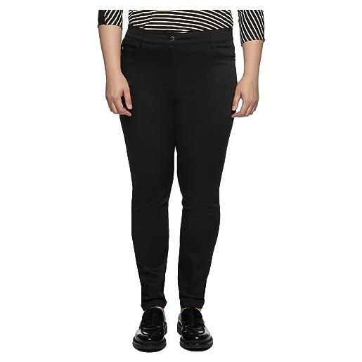 FIORELLA RUBINO: pantaloni skinny in cotone super stretch nero. L stagione autunno inverno 2023