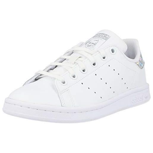 adidas stan smith j, sneaker unisex - bambini e ragazzi, white footwear white footwear white bold pink, 35.5 eu