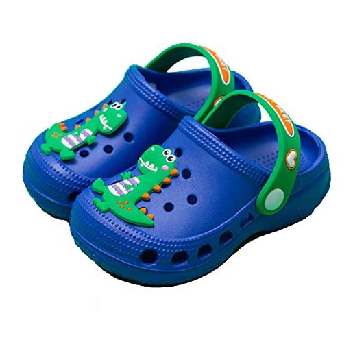Meik Mangni zoccoli per bambini sabot estate scarpe da giardino ragazzi ragazze antiscivolo sandali da spiaggia carino ciabatte blu 30/31 eu