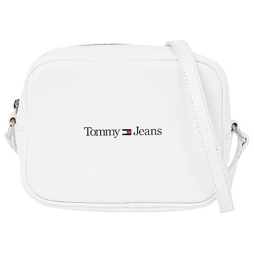 Tommy Jeans tommy hilfiger borsa a tracolla donna tjw camera bag piccola, bianco (white), taglia unica