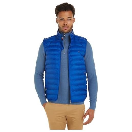 Tommy Hilfiger packable recycled vest, gilet piumino, uomo, ultra blue, xs