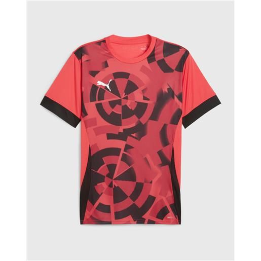 Puma t-shirt girocollo con stampa rosso uomo