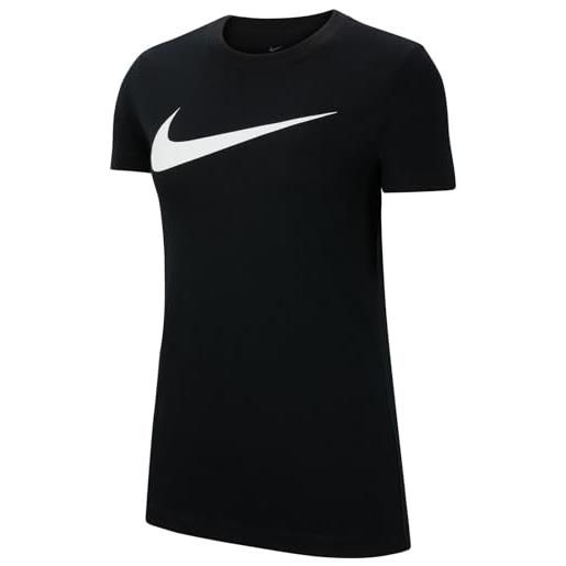 Nike cw6967-010 w nk df park20 ss tee hbr t-shirt donna black/white xl