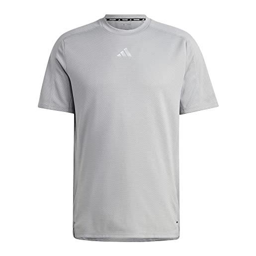 Adidas m wo entry tee, t-shirt uomo, mgh solid grigio