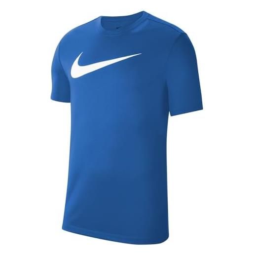 Nike cw6936-463 m nk df park20 ss tee hbr maglia lunga uomo royal blue/white taglia l
