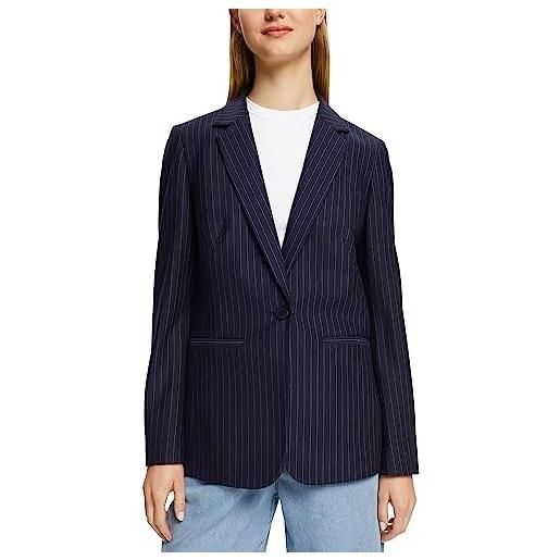 Esprit collection blazer con strisce, blu navy, 40