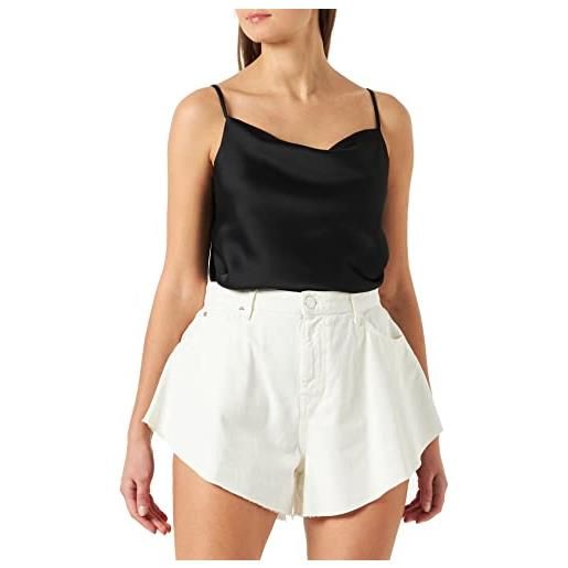 Pinko calma shorts bull pantaloncini, z04_bianco brill, 26 donna