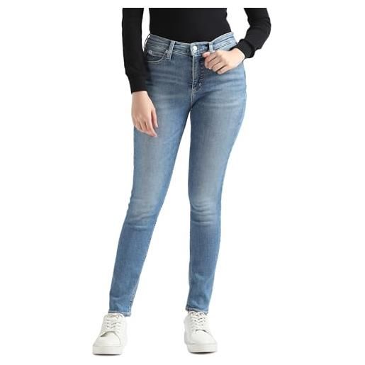 Calvin Klein Jeans donna jeans mid rise skinny fit, blu (denim medium), 29w/30l