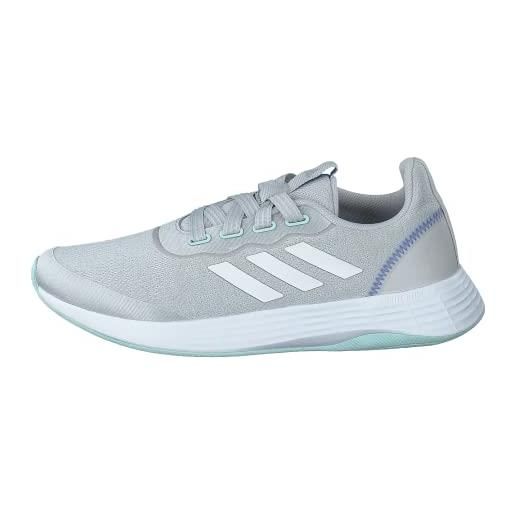 Adidas qt racer sport, scarpe da corsa donna, grigio one/white/halo mint, 38 eu