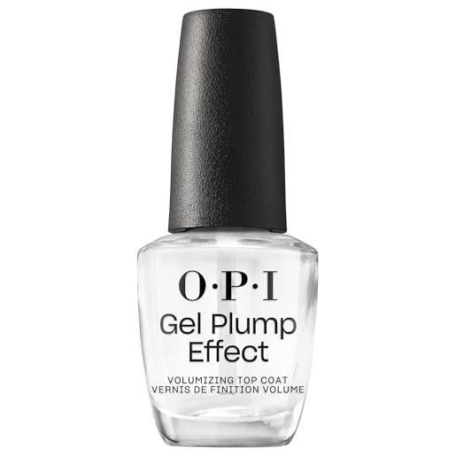OPI nail lacquer, gel plump effect top coat, top coat fissasmalto effetto gel, smalto per unghie trasparente, 15 ml