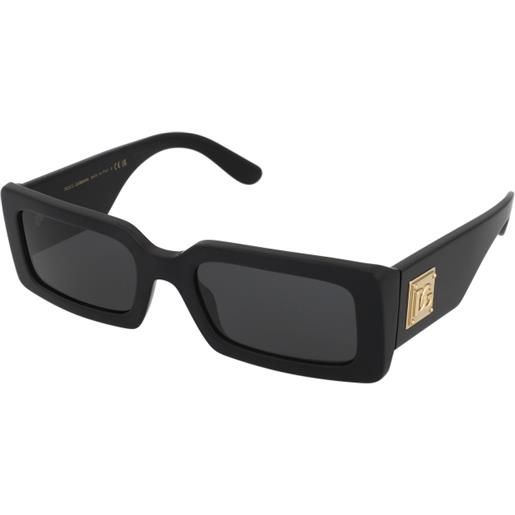 Dolce & Gabbana dg4416 501/87 | occhiali da sole graduati o non graduati | plastica | rettangolari | nero | adrialenti